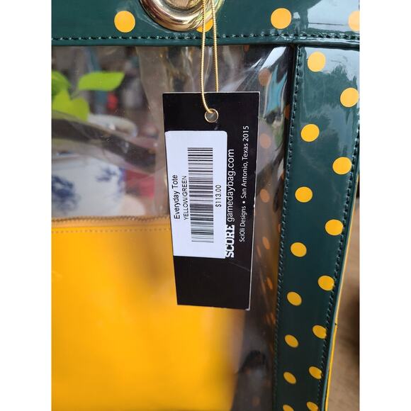 NEW Score! Official Game Day BAG Tote Clear Green Gold Yellow‎ Green Bay Packers - Picture 10 of 11